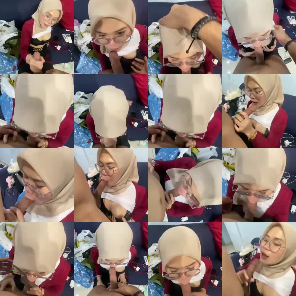 mahasiswi Hijab kacamata Chek in Sama pak dosen